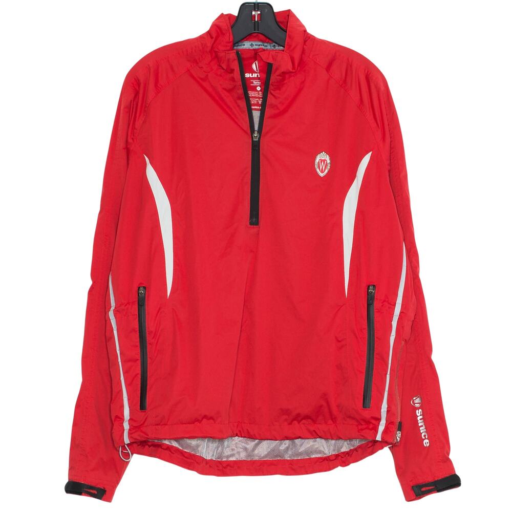 Sunice Jacket Tornado 1/4 Zip Pullover Golf Cycling Performance Red Size Medium